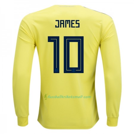Fußballtrikots Kolumbien James 10 WM 2018 Langarm Heimtrikotsatz kaufen